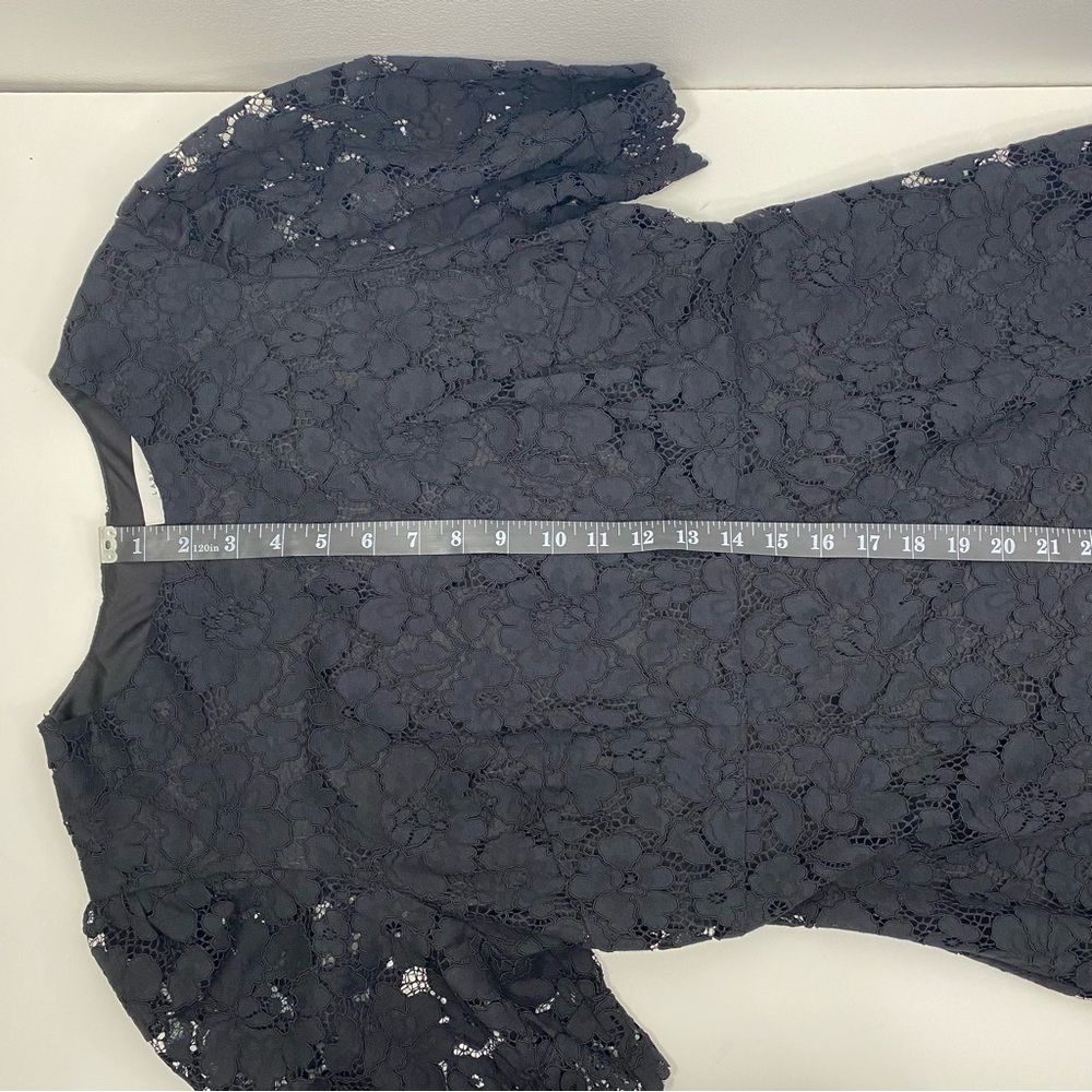 Lark & Ro Black Floral Lace Overlay Cocktail Dress LBD Little Black Dress 12 - Picture 12 of 15